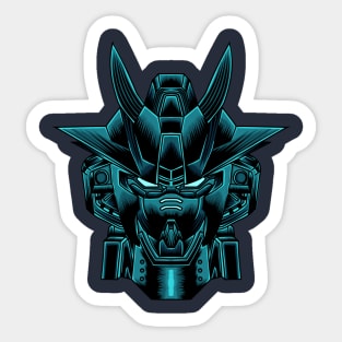 Blue robot illustration Sticker